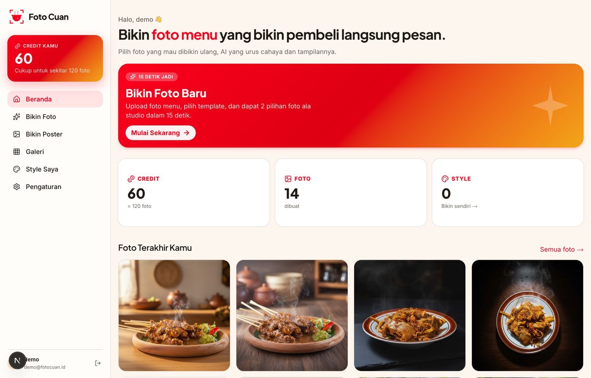 Dashboard utama